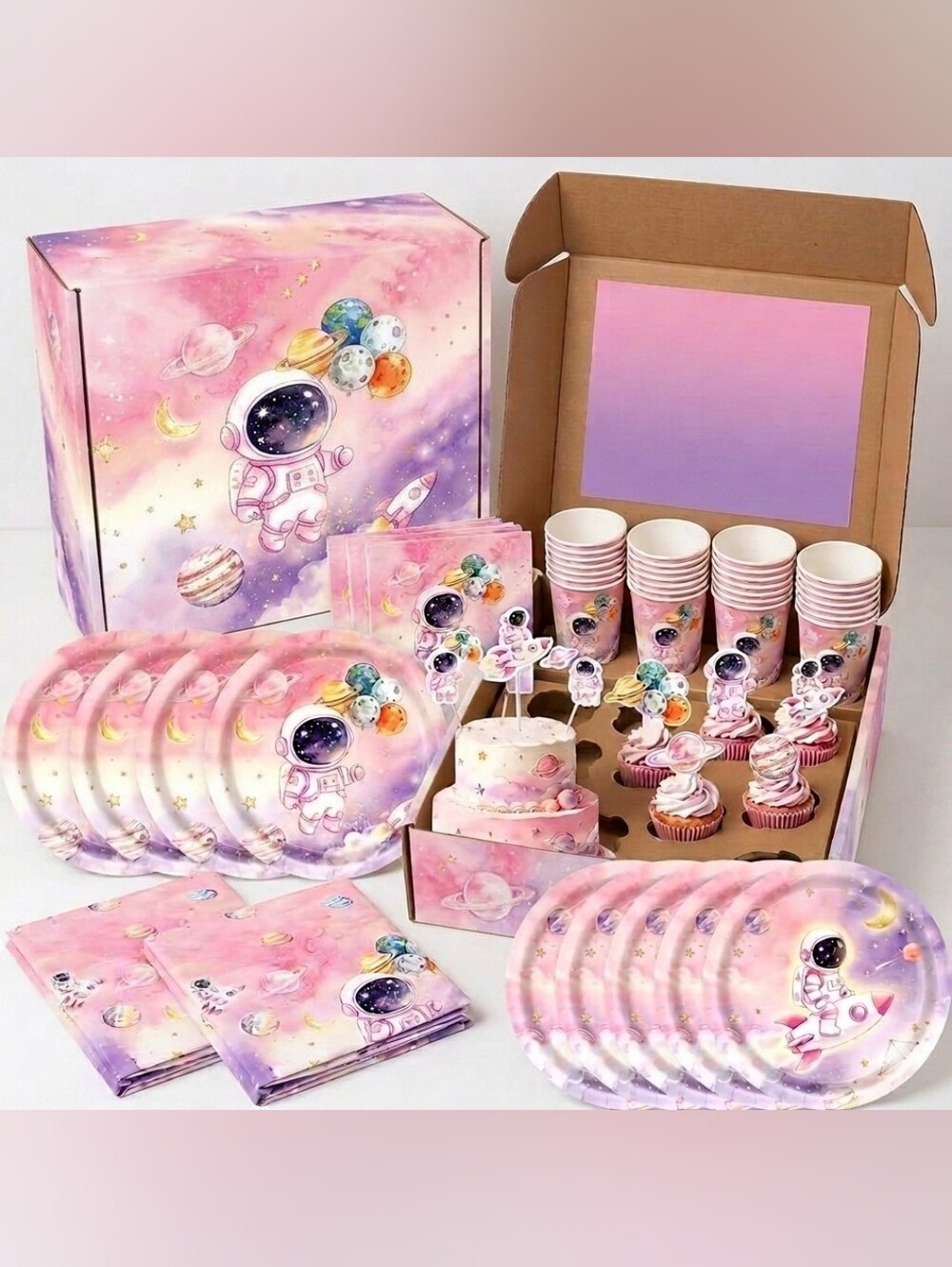 Galaxy Astronaut Pink Party In A Box!
